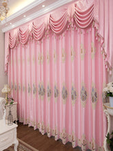 2 Panels European Style High-end Luxury Embroidered Curtains For Modern Bedroom, Without Valance